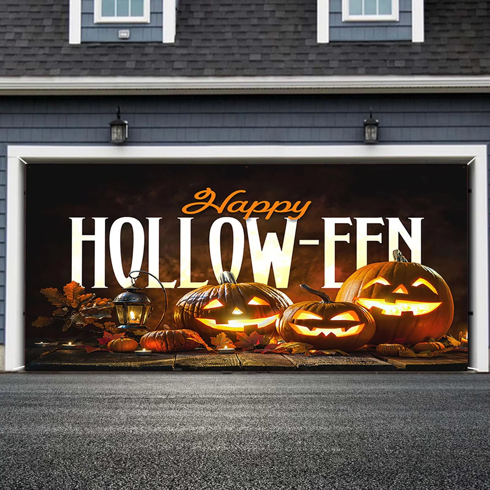 Halloween Garage Door Decorations Witch Halloween Door Cover Hanging Halloween Garage Door Banner Cauldron Event Tents 10X10