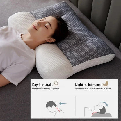 Super Ergonomic Pillow Orthopedic All Sleeping Positions Cervical Contour Pillow Neck Pillow for Neck and Shoulder Pain Relief